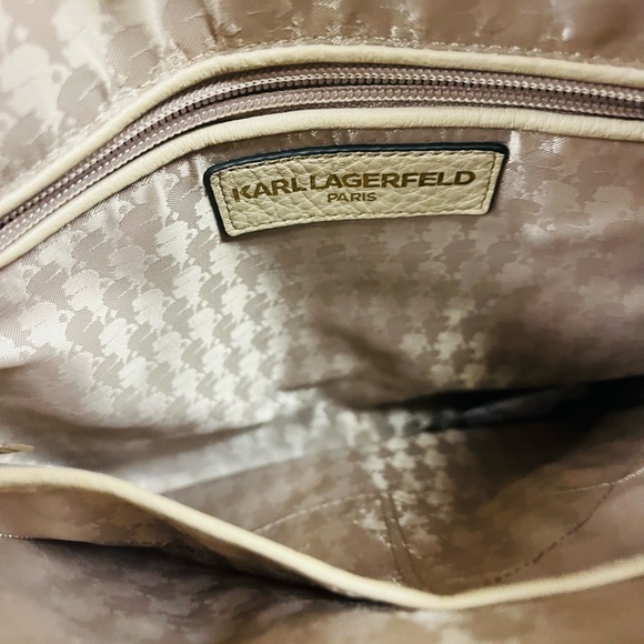 5* NWOT- KARL LAGERFIELD Paris Lafayette CROSSBODY BAG Floral stitching - Picture 2 of 3